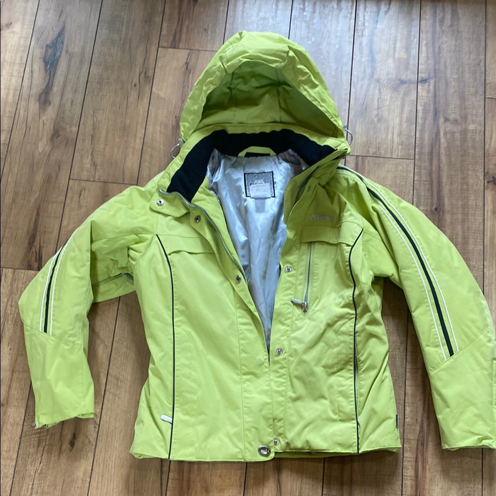 Descente Green Ski & Snow Jacket Waterproof Hooded Design